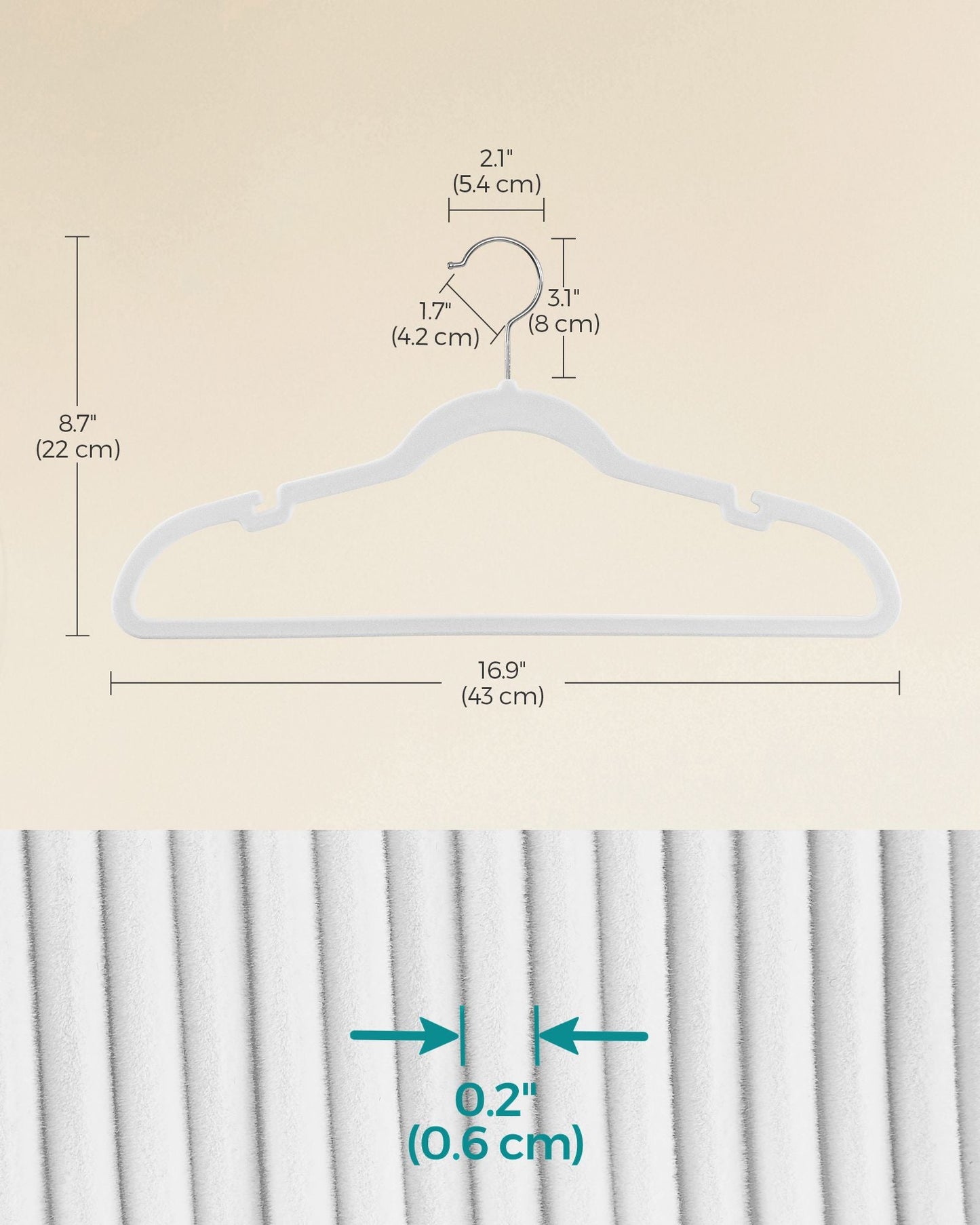 Velvet Hangers 60 Pack, Non-Slip Clothes Hangers