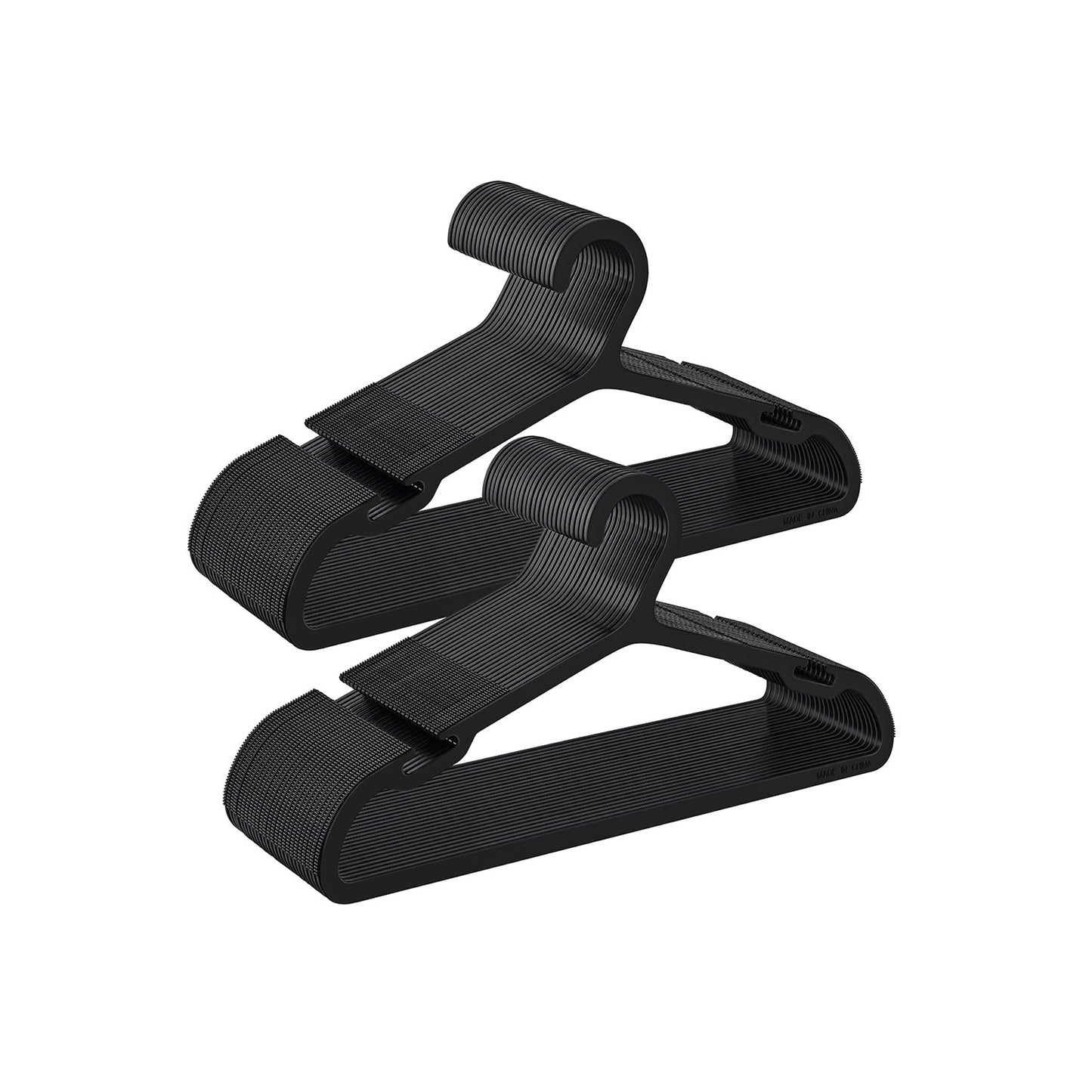 Plastic Hangers with Wide Shoulder Notches Pack of 50