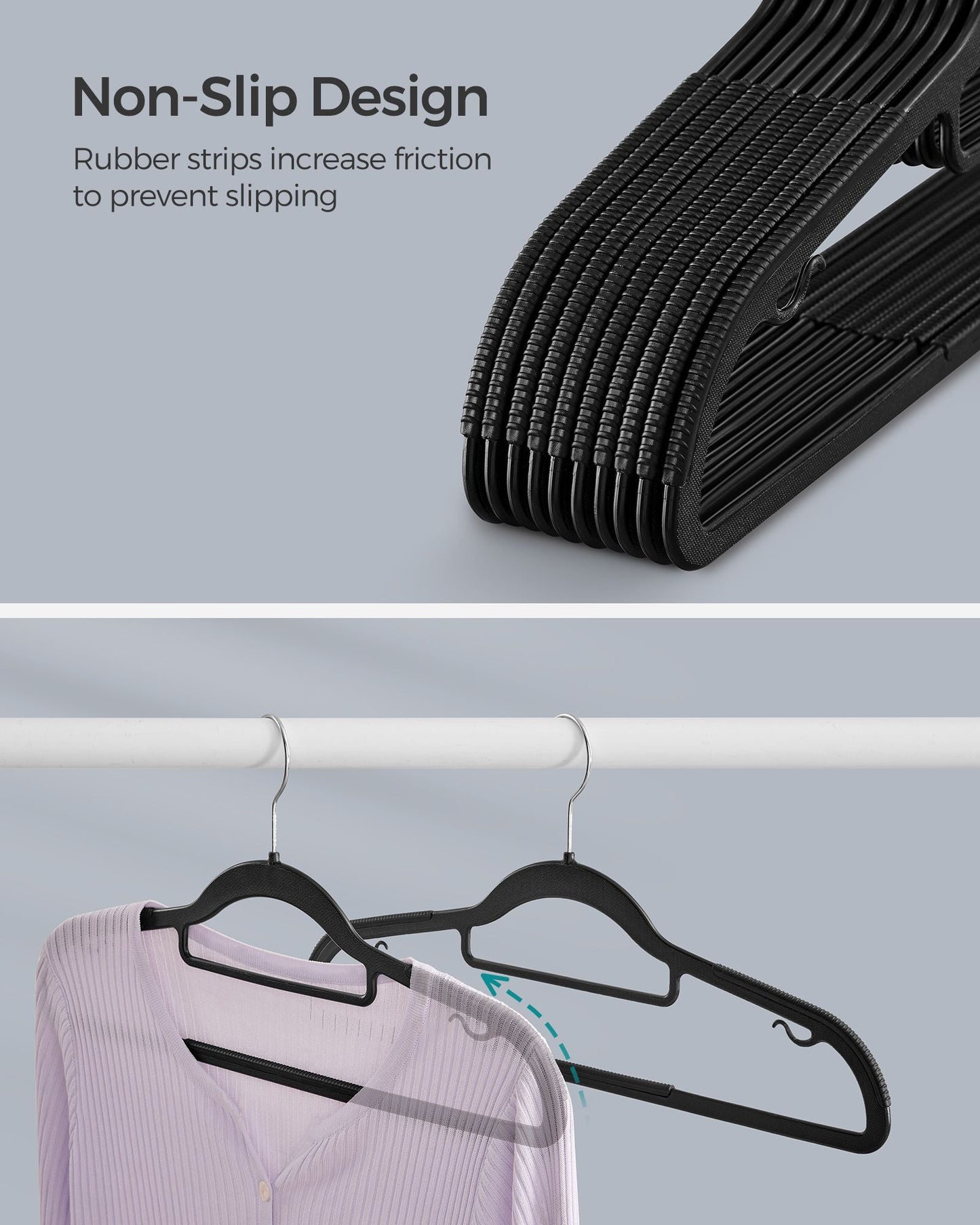 Pack of 30 Heavy-Duty Plastic Hangers