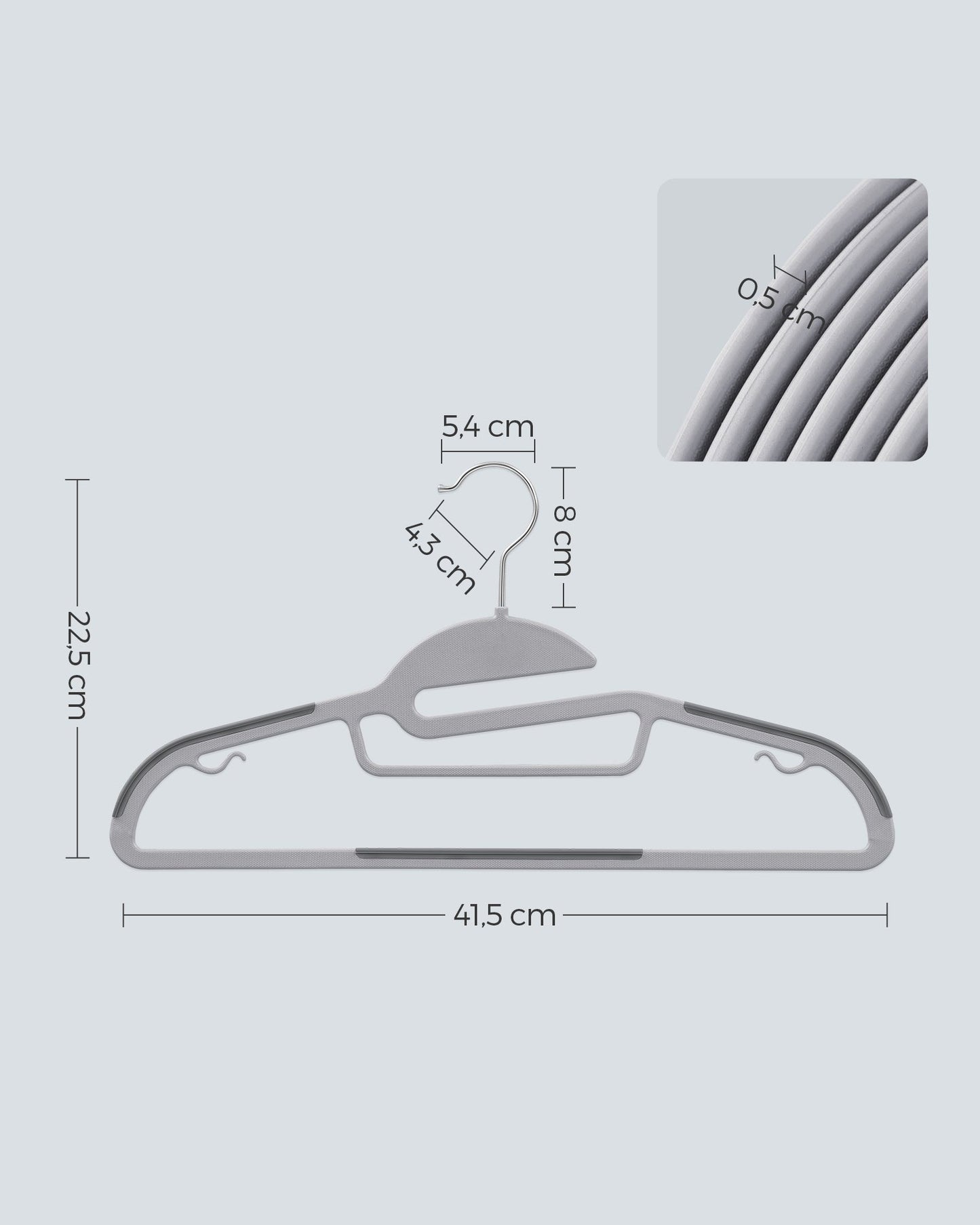 30 Pack Heavy-Duty Plastic Suit Hangers