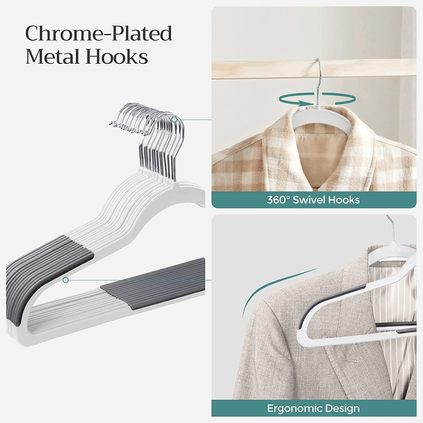 Pack of 50 Plastic Coat Hangers