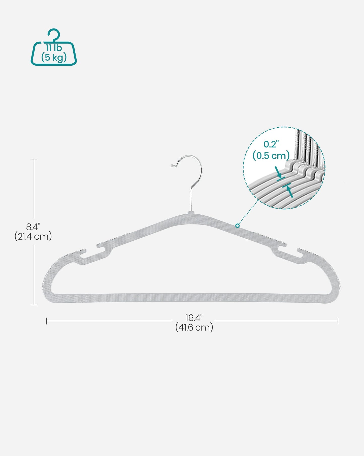 Heavy-Duty Plastic Clothes Hangers 50 Pack