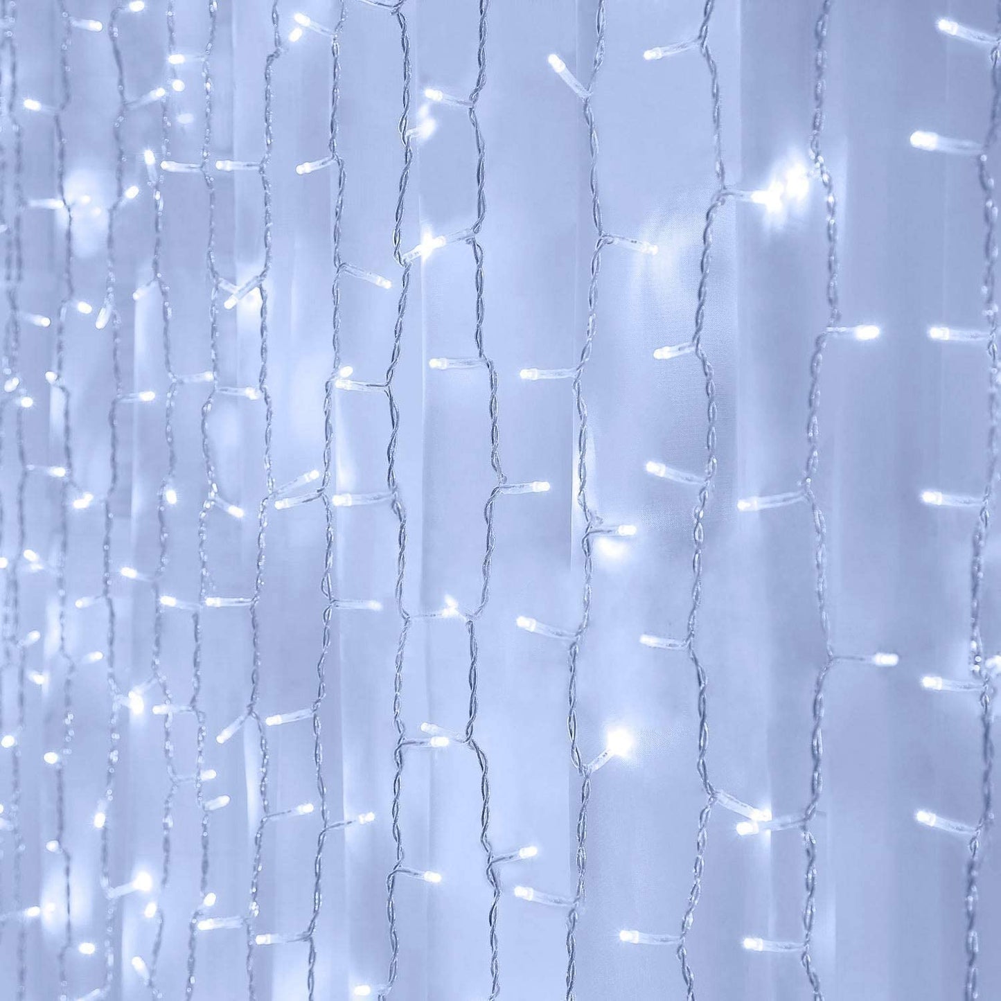 300 LED 9ft x 9ft Twinkling Curtain Lights Plug in