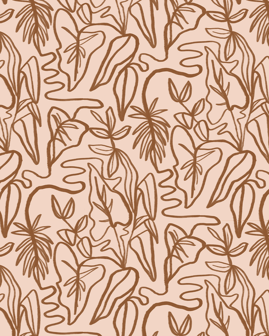 CUSTOM Ink Foliage Wallpaper - The Juice House, Colors 7