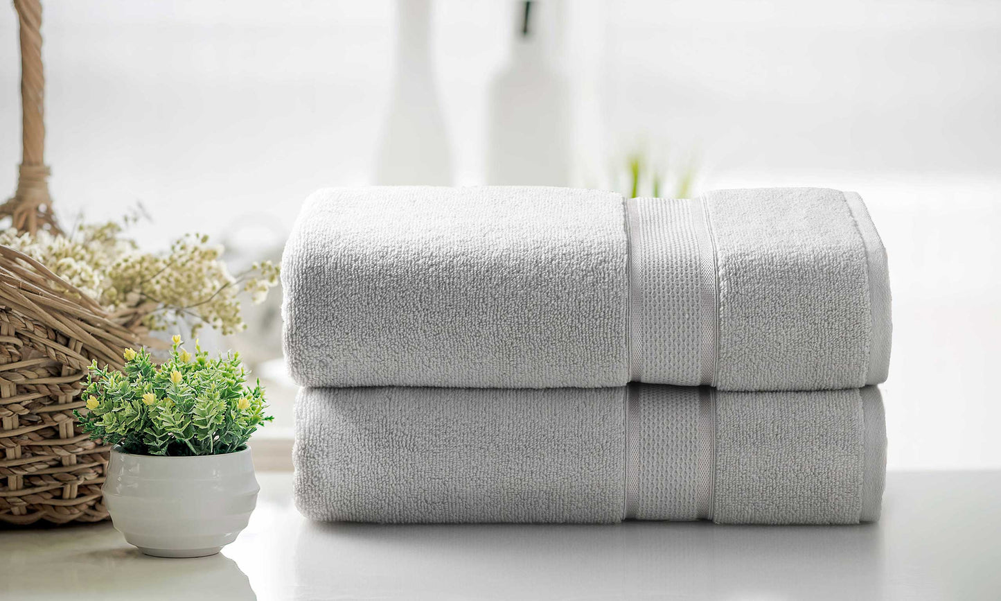 Kathy Ireland 2 Piece Zero Twist Cotton Plush Bath Sheet Set