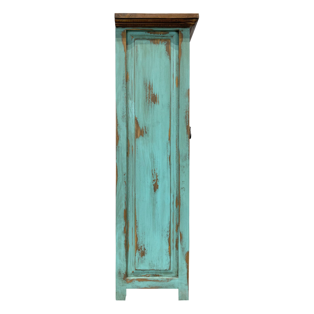 Small Rustic Cabinet for storage in Oldie Turquoise