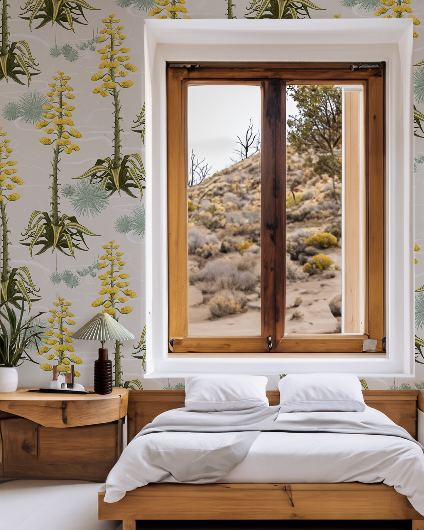 Agave Valley Wallpaper, off-white