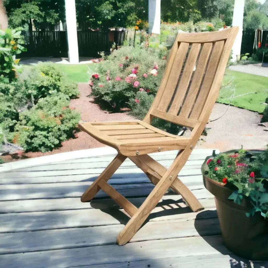 Cambria Teak Outdoor Folding Chair