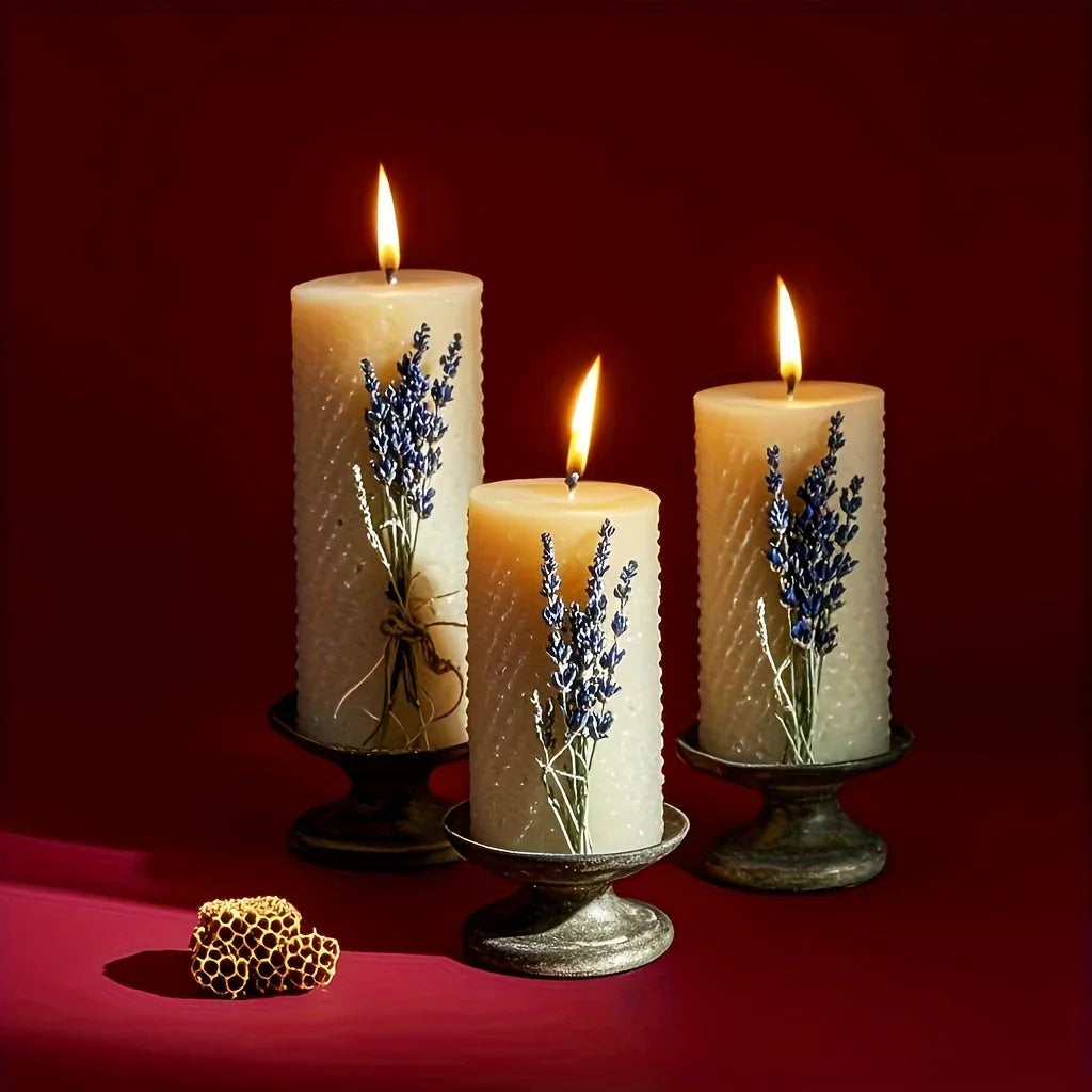 Candles - Lavender Beeswax 3-Pack