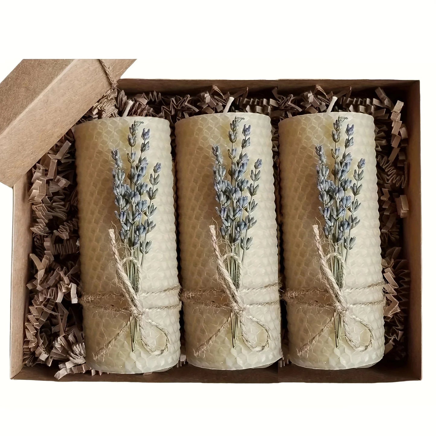 Candles - Lavender Beeswax 3-Pack