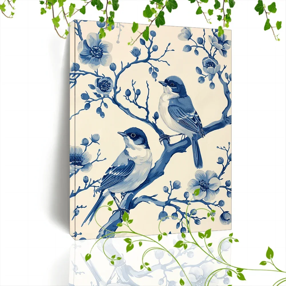 Canvas Painting - Elegant Wooden Blue