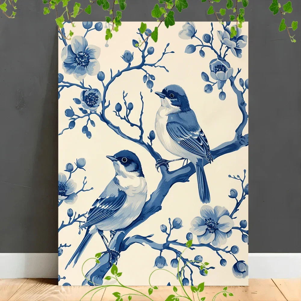 Canvas Painting - Elegant Wooden Blue