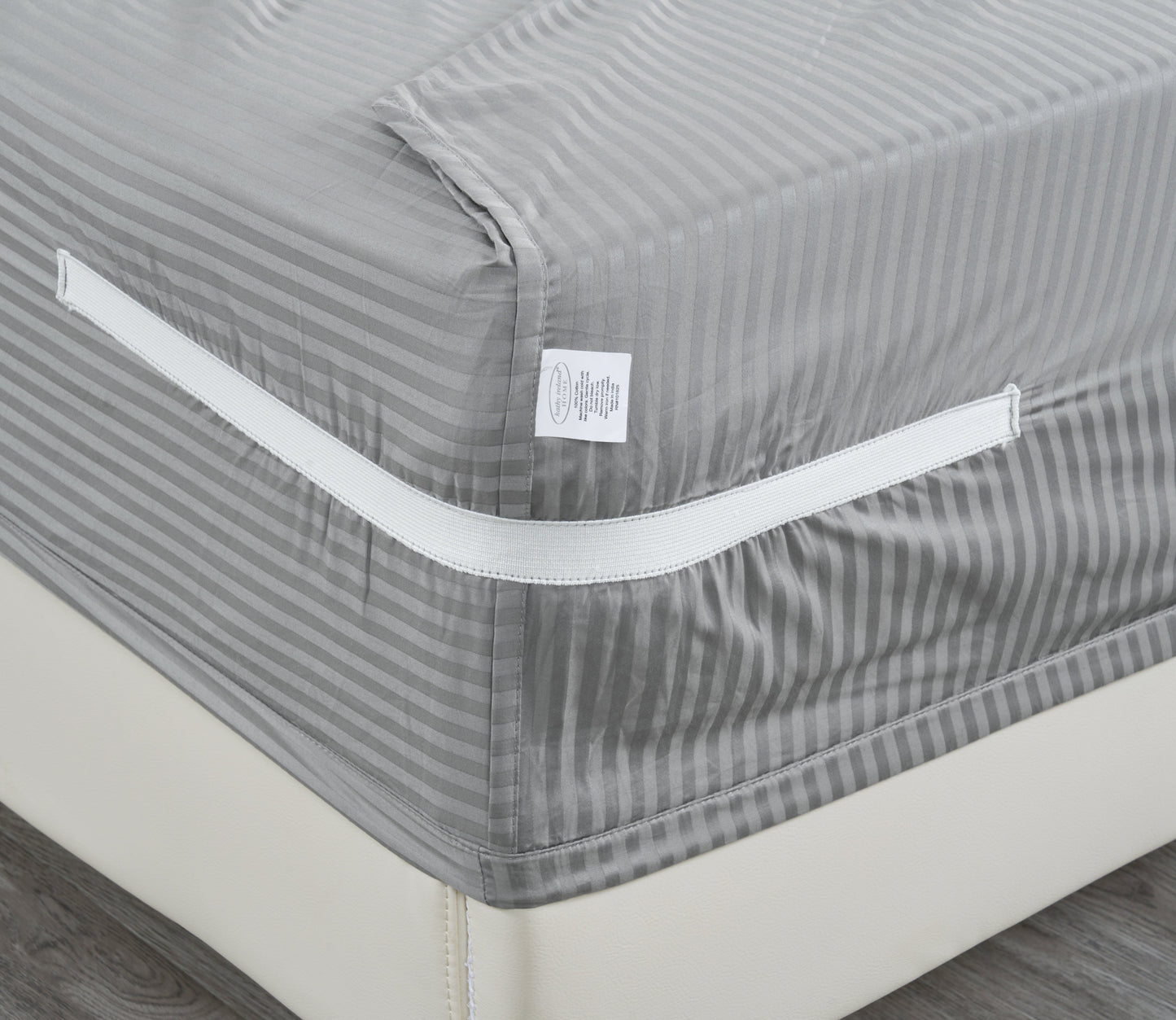 Kathy Ireland 500 Thread Count Damask Stripe Sheet Set with Optifit