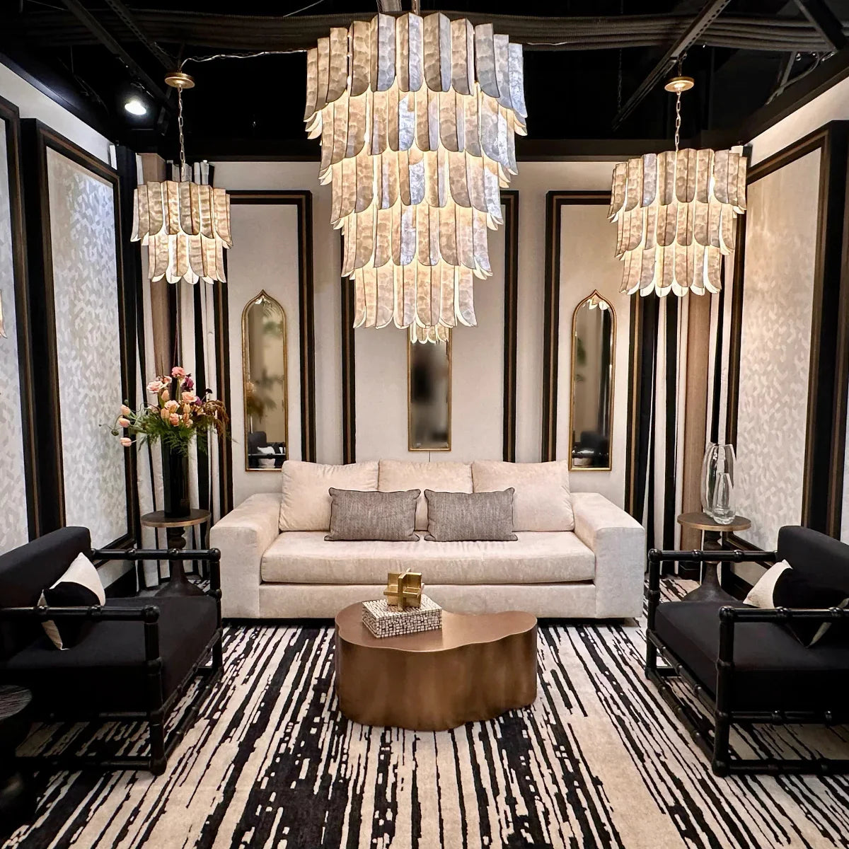 Cartagena Vintage Gold Leaf Chandelier