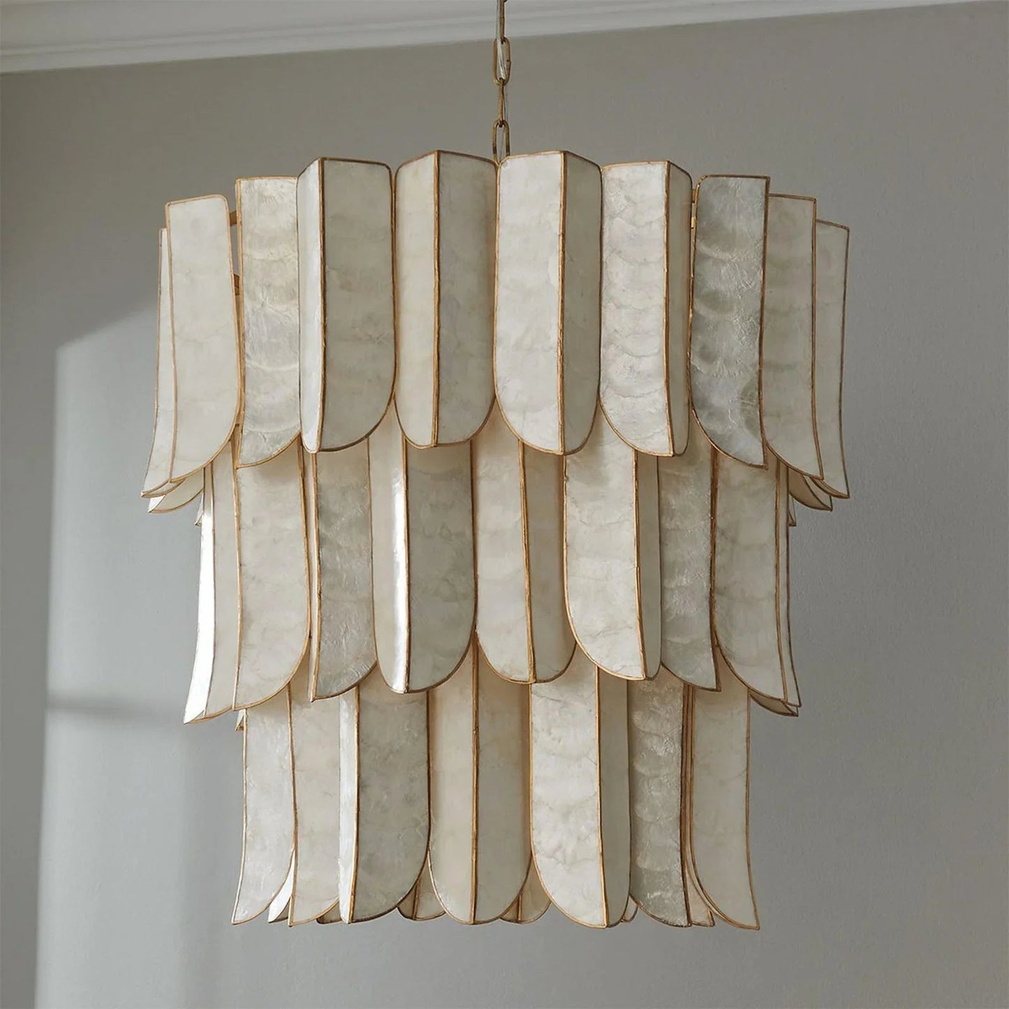Cartagena Vintage Gold Leaf Chandelier