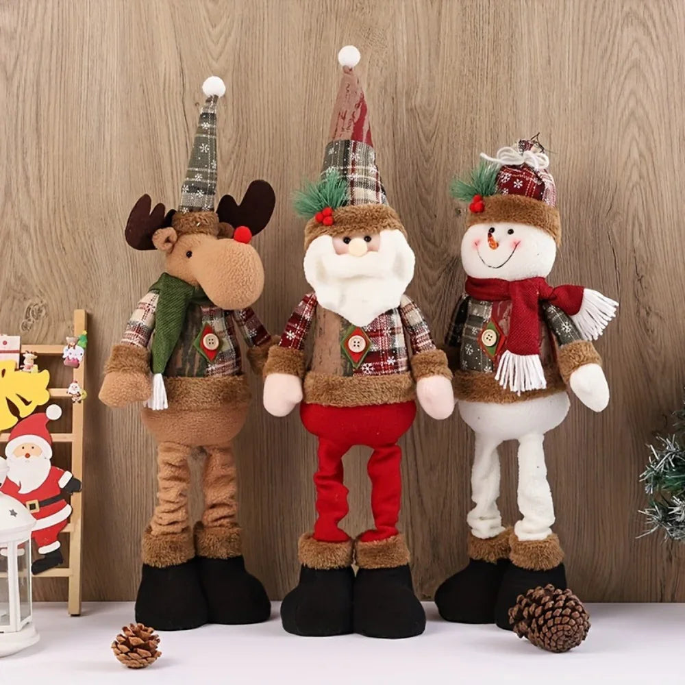 Ceramic Christmas Figurines with Santa, Snowman and Reindeer Designs