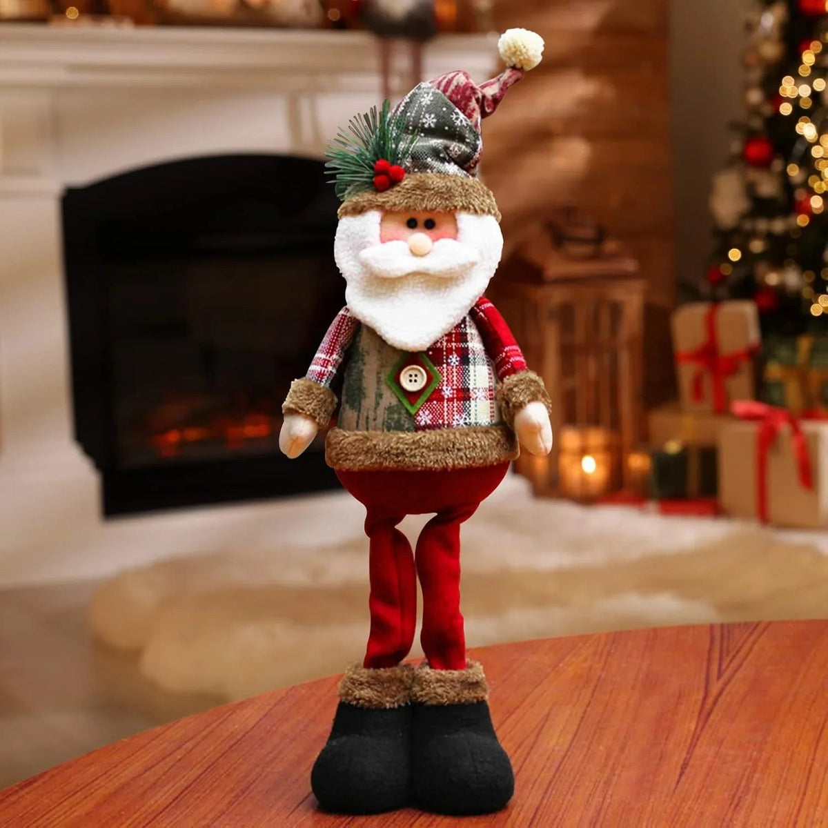 Ceramic Christmas Figurines with Santa, Snowman and Reindeer Designs