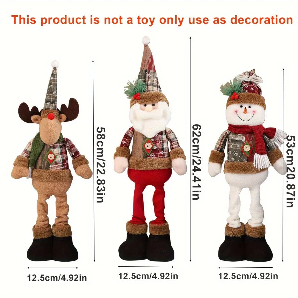 Ceramic Christmas Figurines with Santa, Snowman and Reindeer Designs