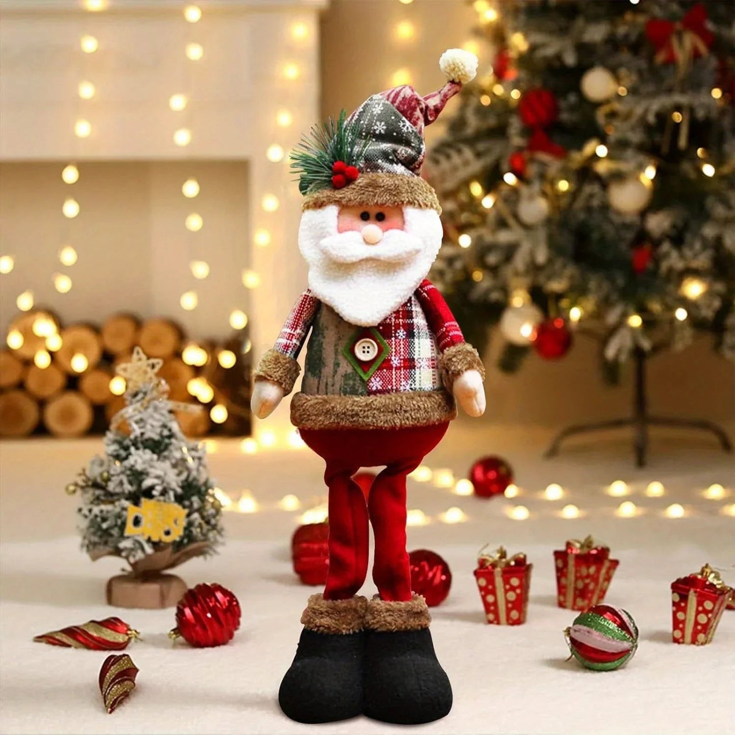 Ceramic Christmas Figurines with Santa, Snowman and Reindeer Designs