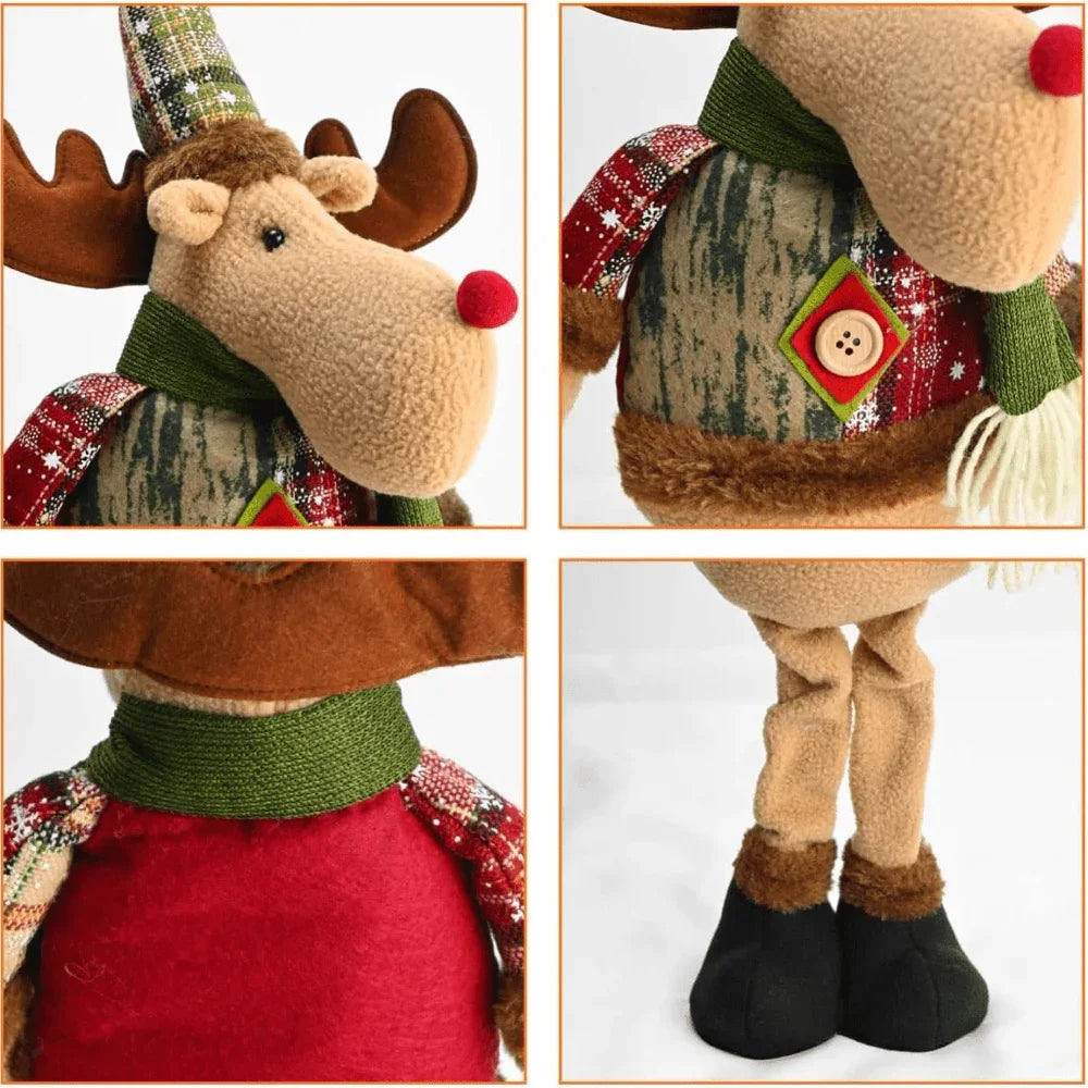 Ceramic Christmas Figurines with Santa, Snowman and Reindeer Designs
