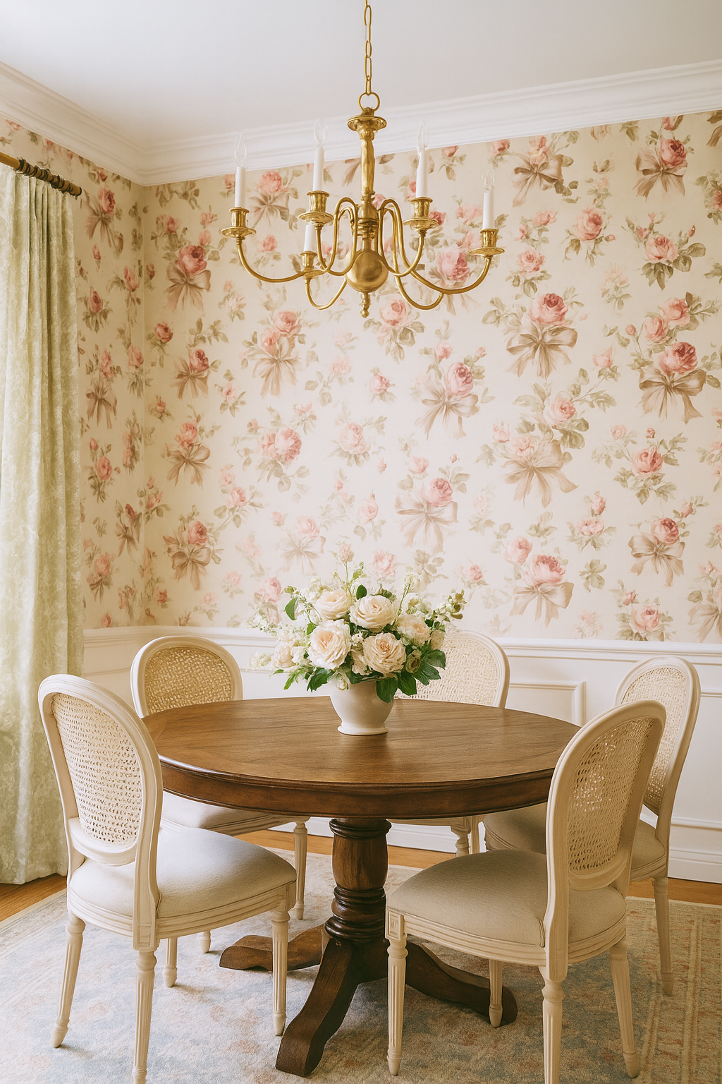 Ribbon & Rose Society Wallpaper