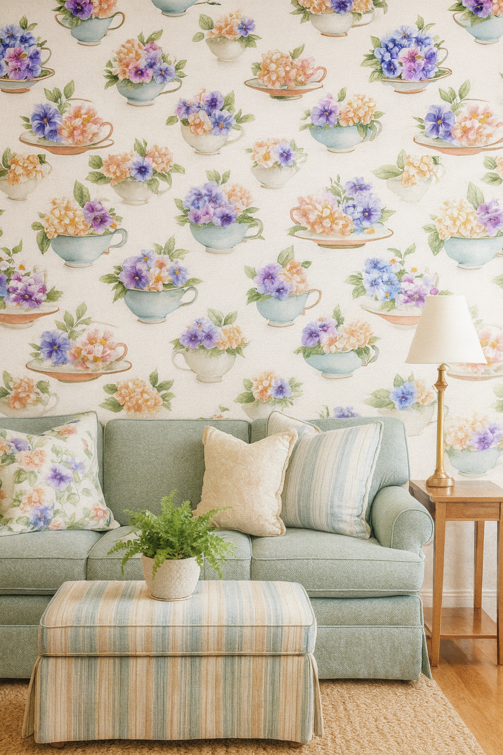 Teacup Garden Wallpaper