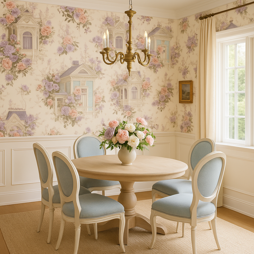 Painted Ladies Floral Wallpaper