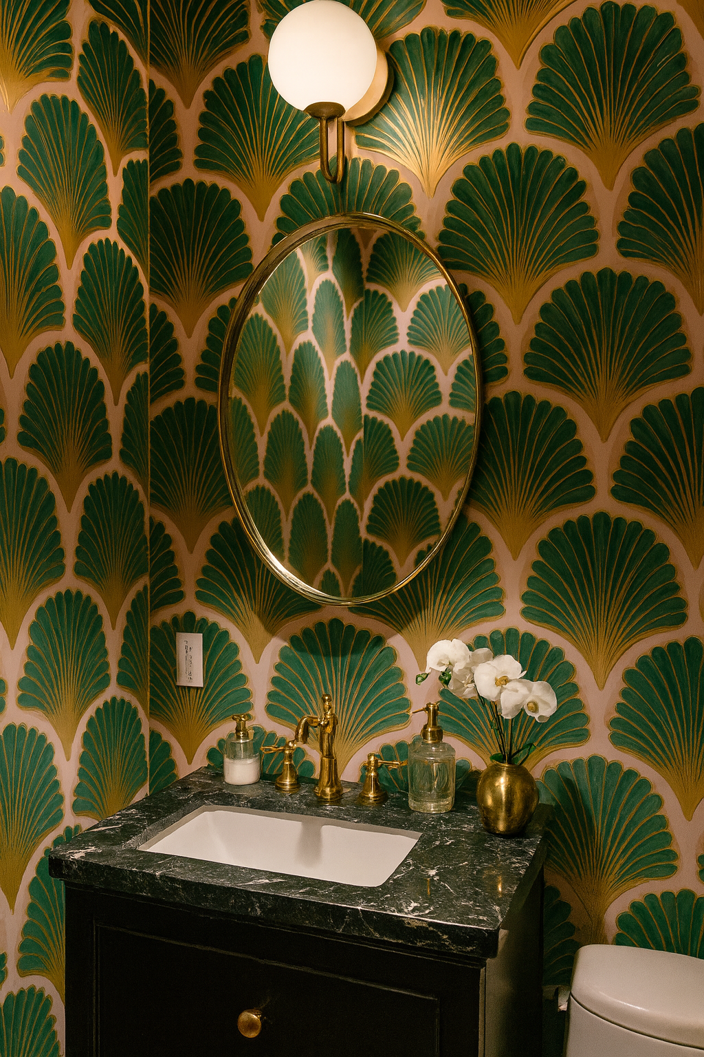 Deco Shells Wallpaper