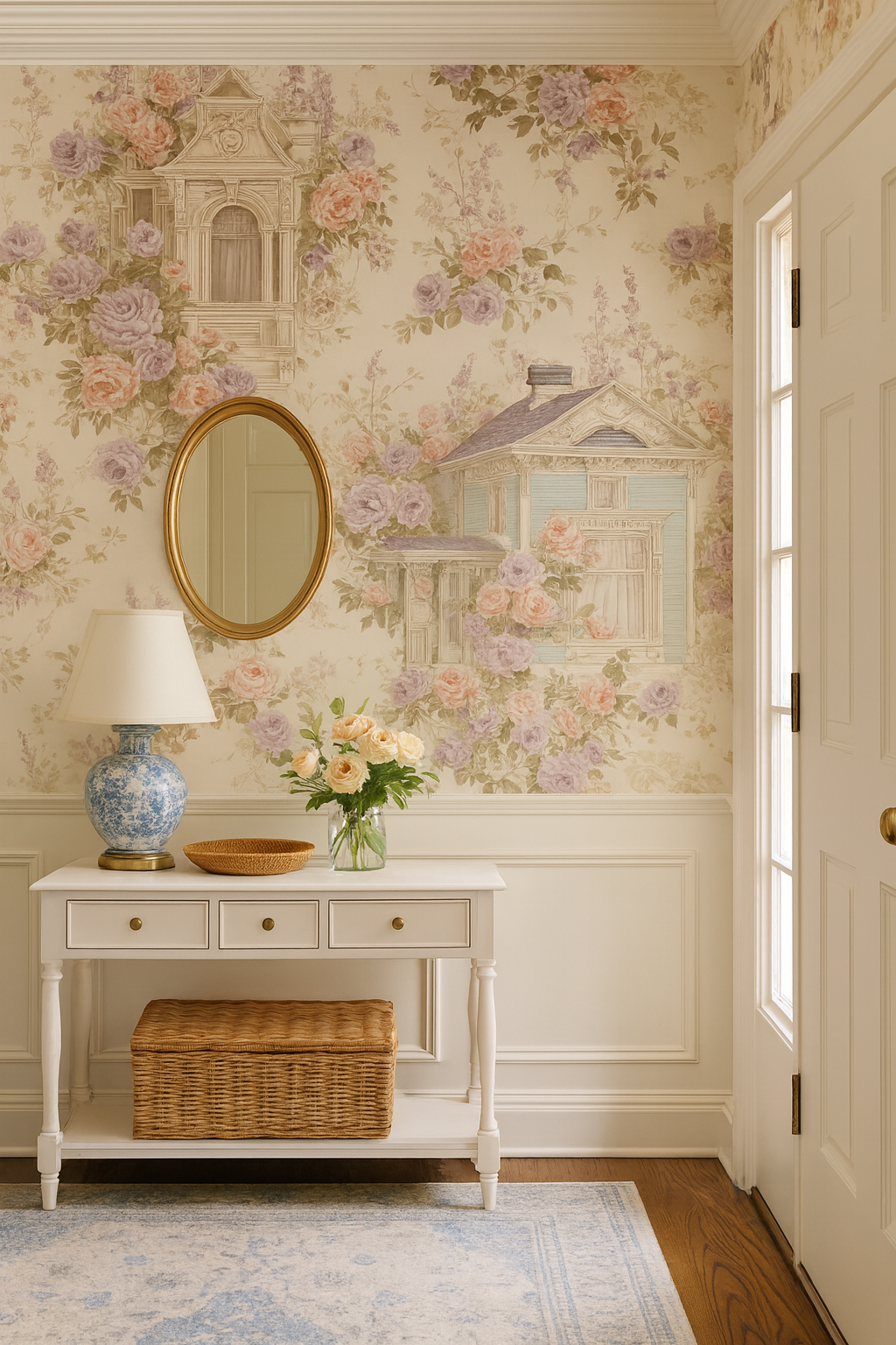 Painted Ladies Floral Wallpaper