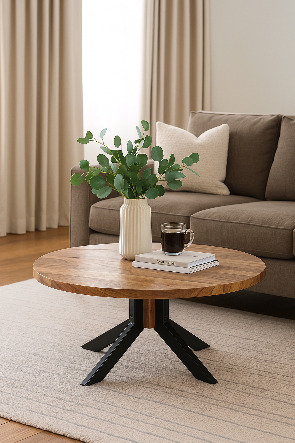 ROOT Sheesham Wood Round Coffee Table