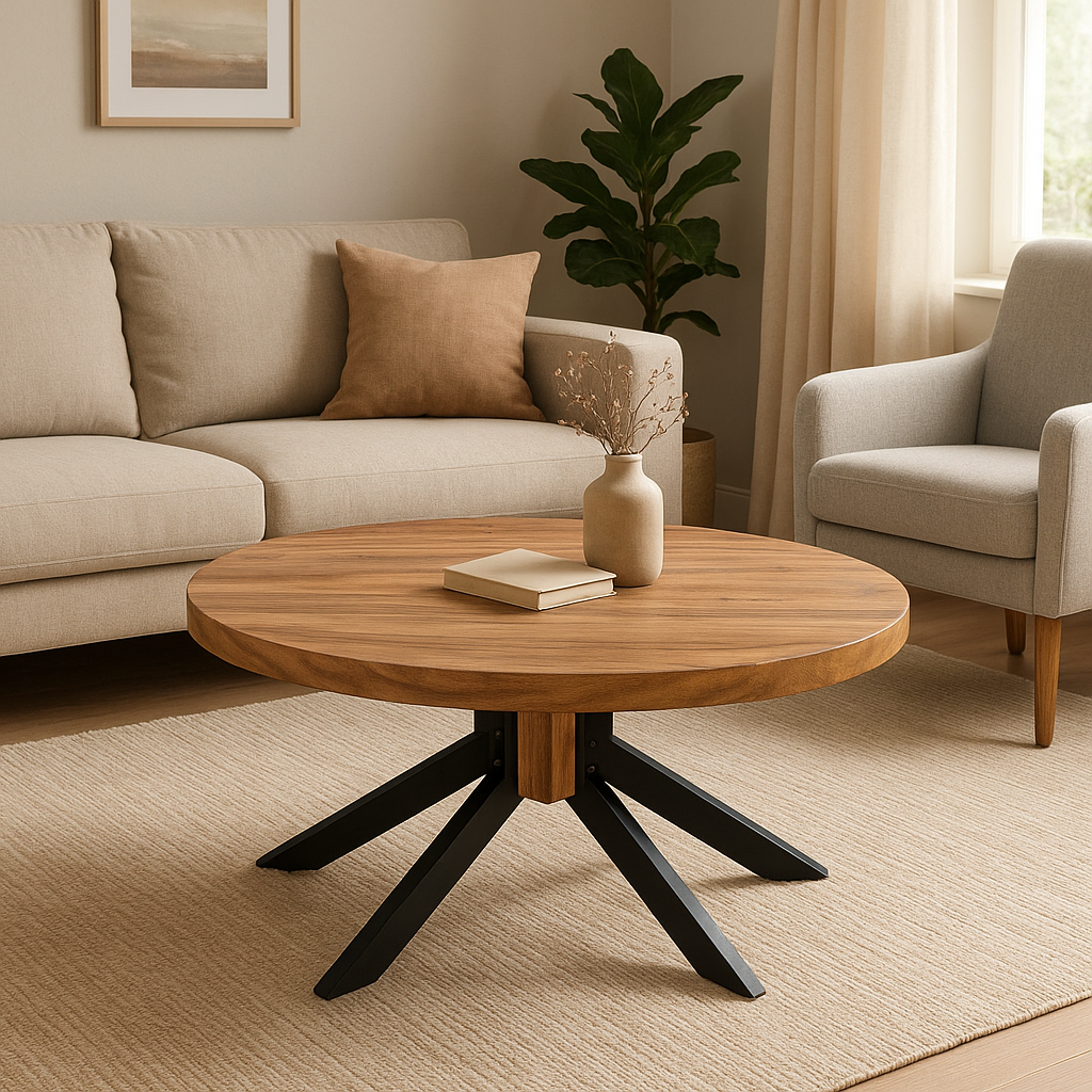 ROOT Sheesham Wood Round Coffee Table