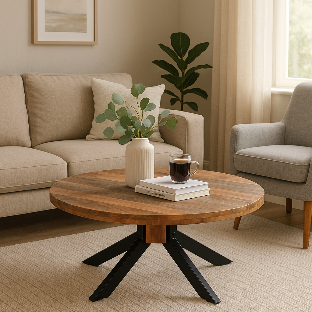 ROOT Mango Wood Round Coffee Table
