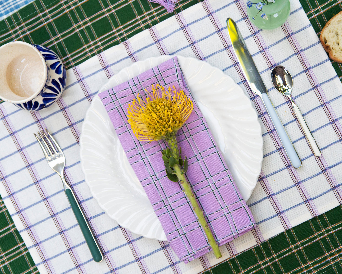 Chiapas Plaid Lilac Napkin
