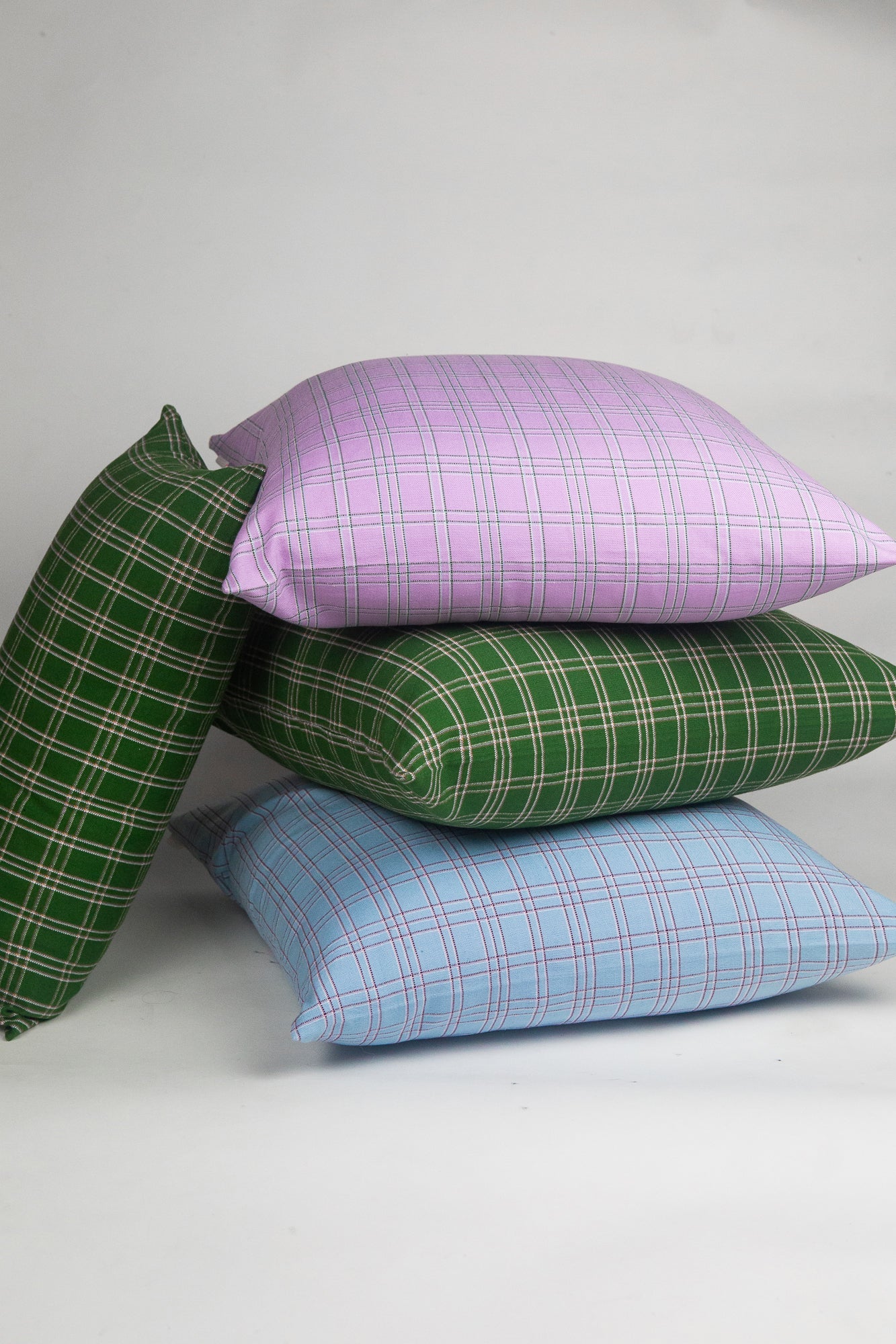 Chiapas Plaid Forest Green Pillows