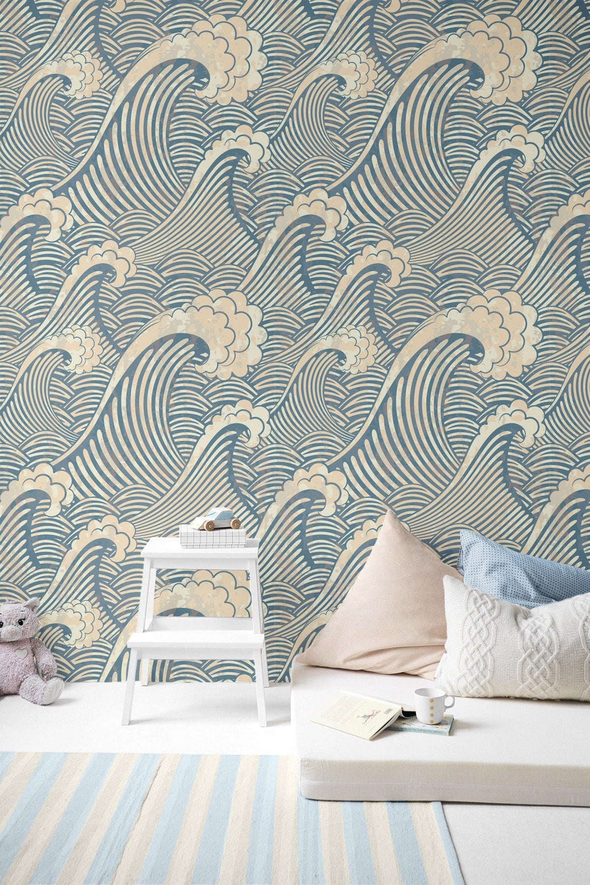 Blue Hawaiian Waves Wallpaper