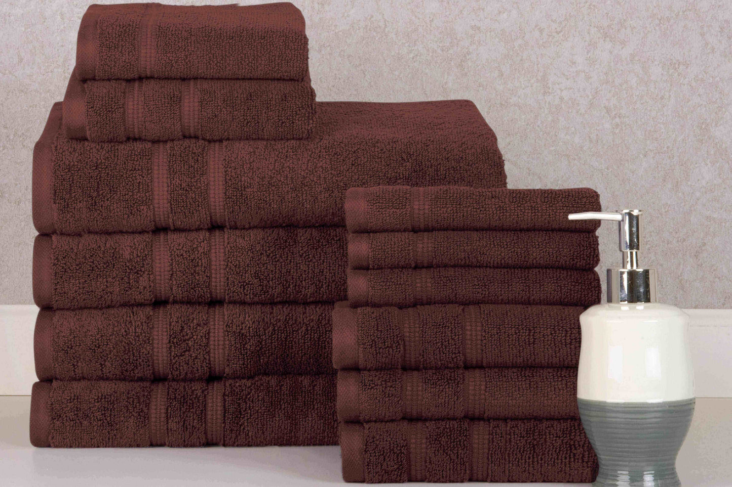 Bibb Home Zero Twist Egyptian Cotton Towel Set.