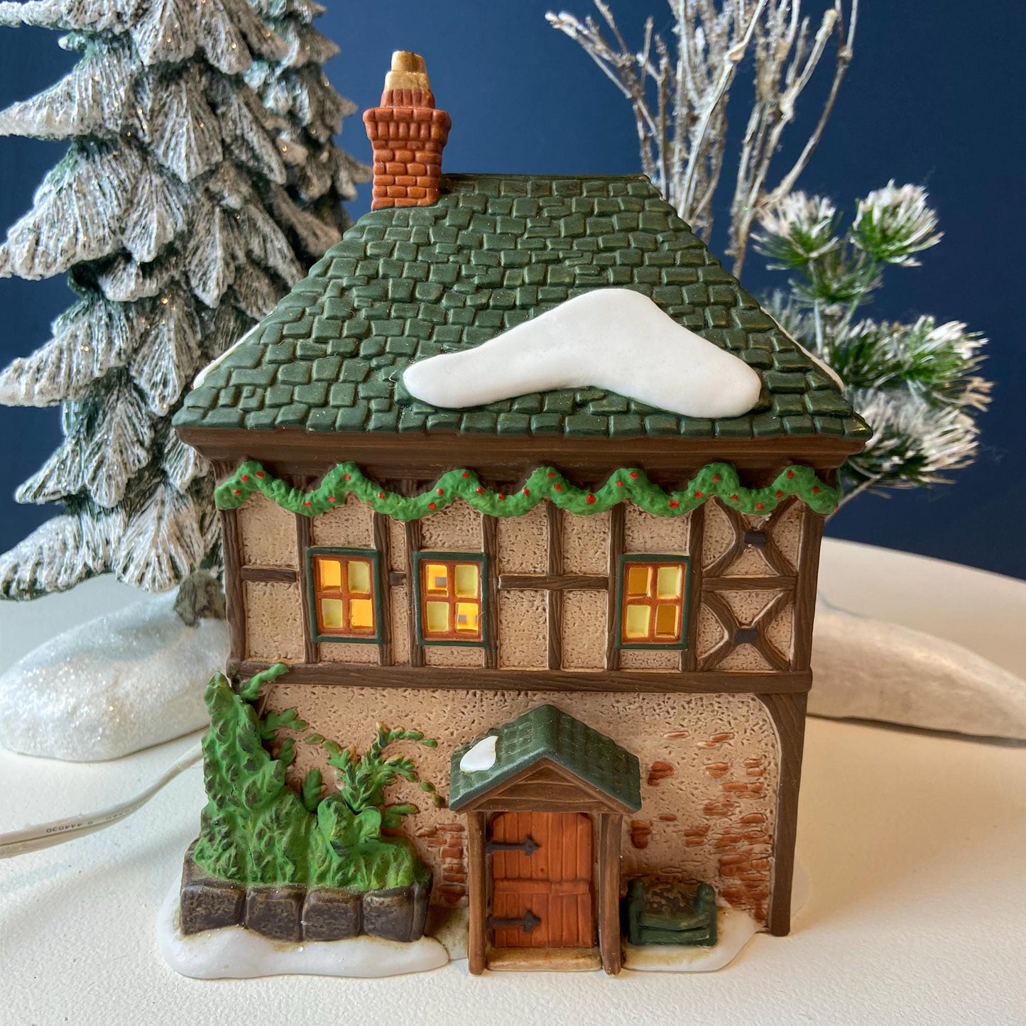 Illuminated Christmas Village T. Puddlewick Spectacle Shop by Dept. 56. Dickens' Village. Seasonal Home Retail Decor. Night Light.