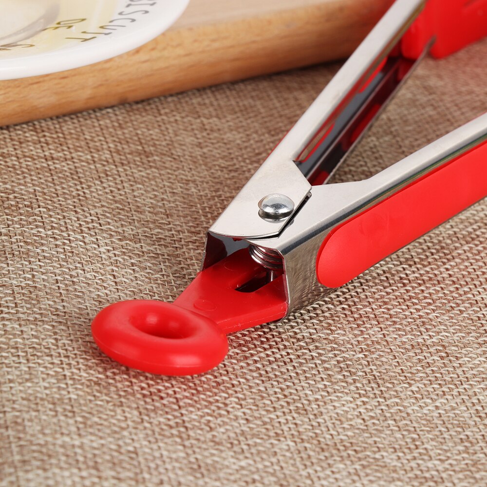 Color Rando!!!1PC Nylon Stainless Steel BBQ Tongs