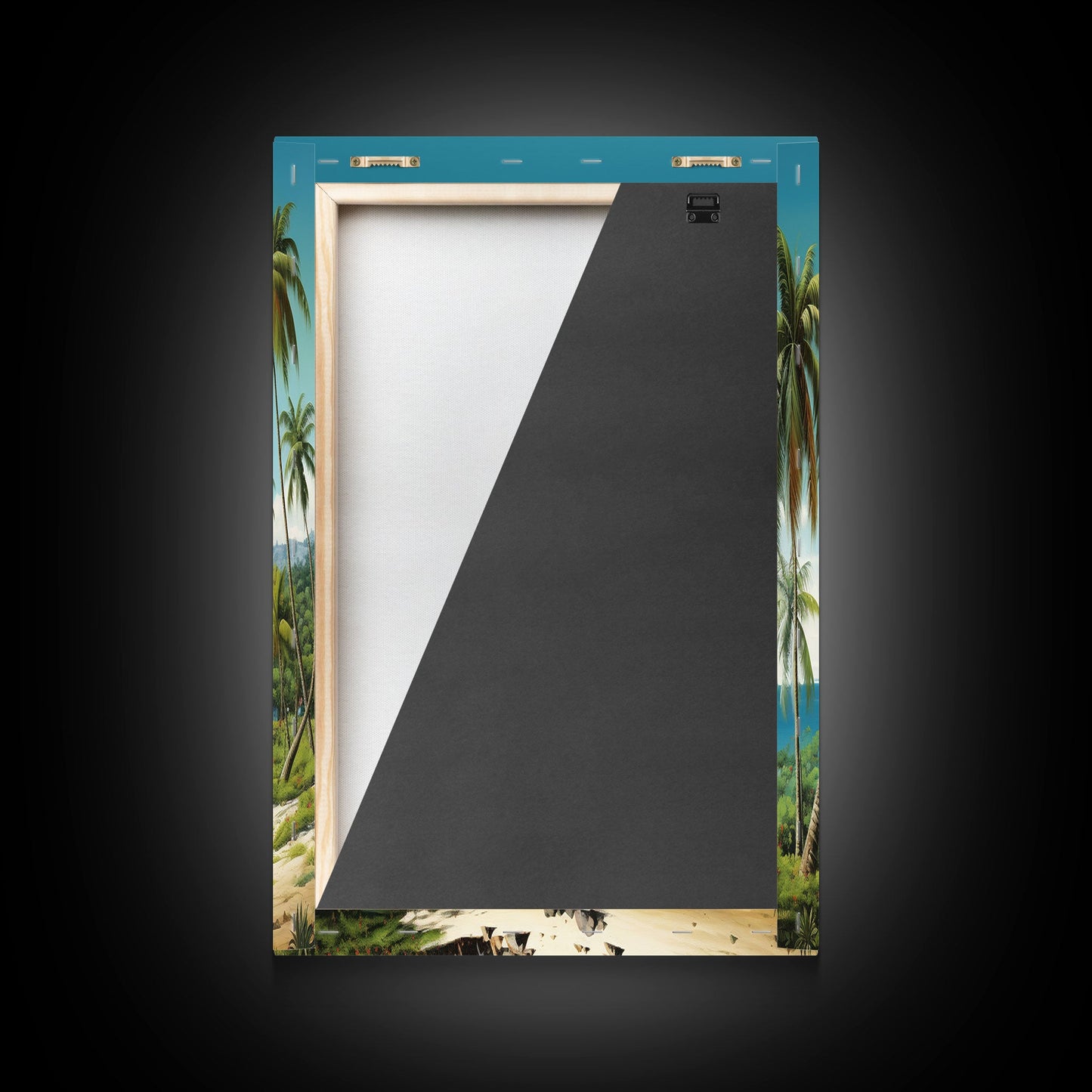 Tropical Art, Palm Tree Wall Art, Seascape Print, Beach Art, Canvas Print, Wall Art, 3 Piece Wall Art, Game Room Decor, Dorm Room Art