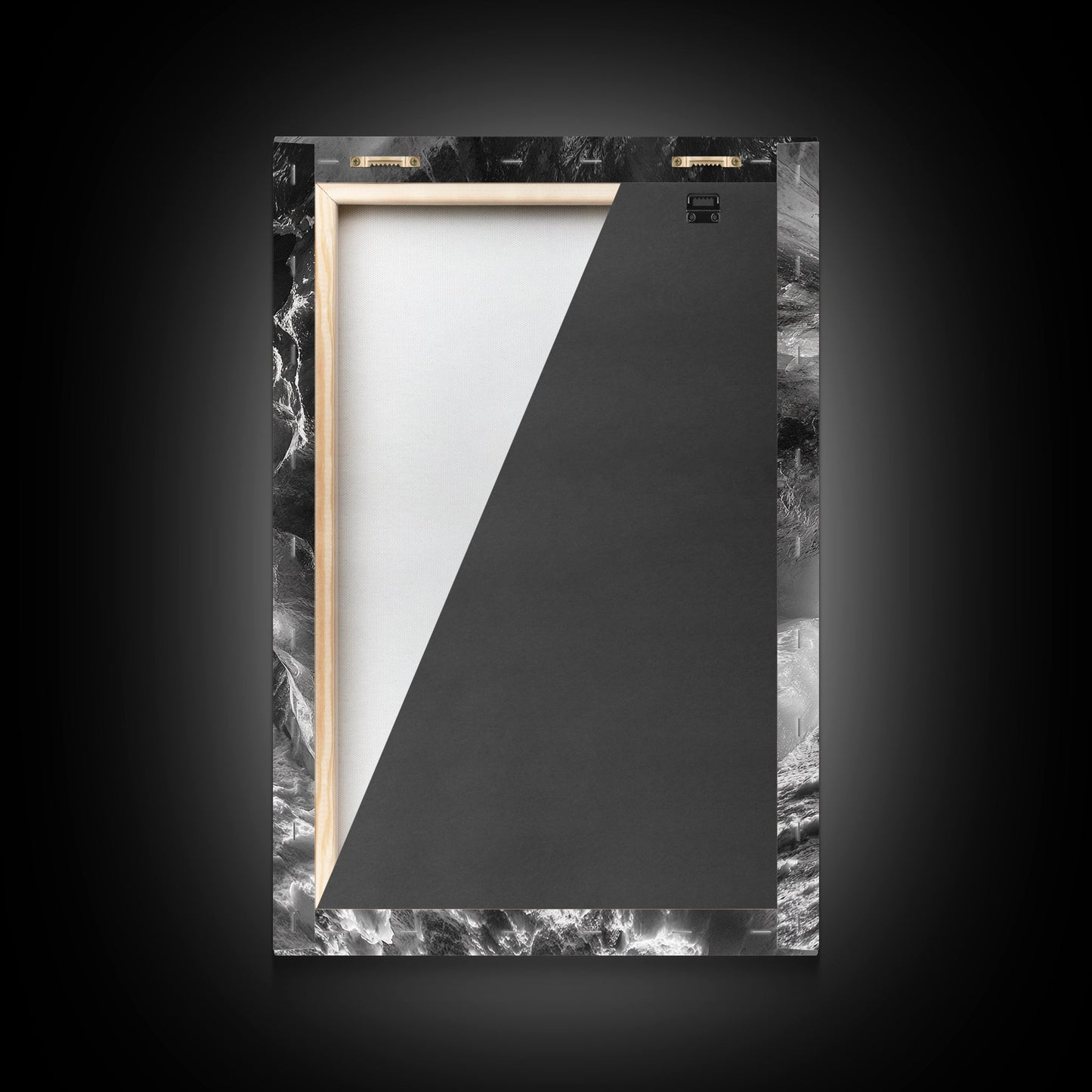 Ice Cave Opening, Winter Wonderland, Arctic Light, Framed Canvas Print, Bedroom Wall Art, Nordic Landscape, Minimalist Winter Art