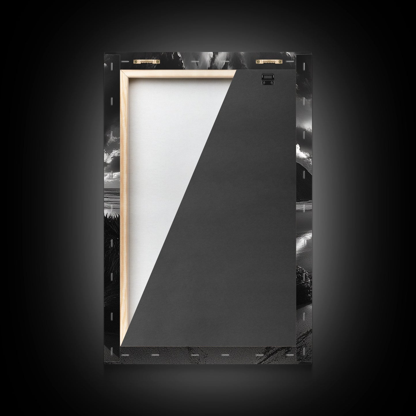 Dramatic Ocean Sunset, Coastal Mountains, Seascape Photography, Canvas Print, Stormy Sky Art, Living Room Focal Wall Decor