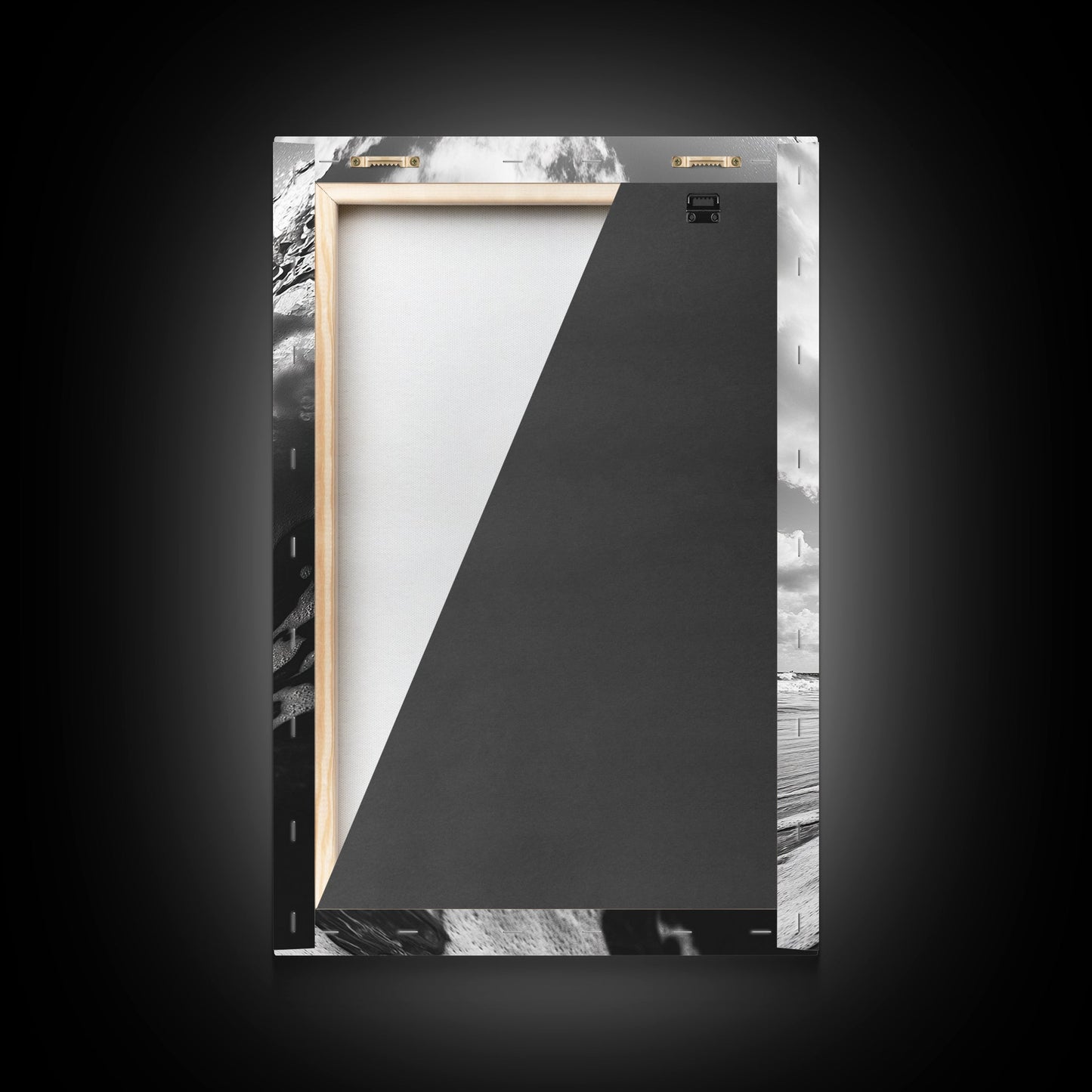 Crashing Ocean Wave, Surf Motion Art, Coastal Energy Print, Seascape Minimalism, Framed Canvas Print, Bathroom Wall Decor, Modern Beach Art