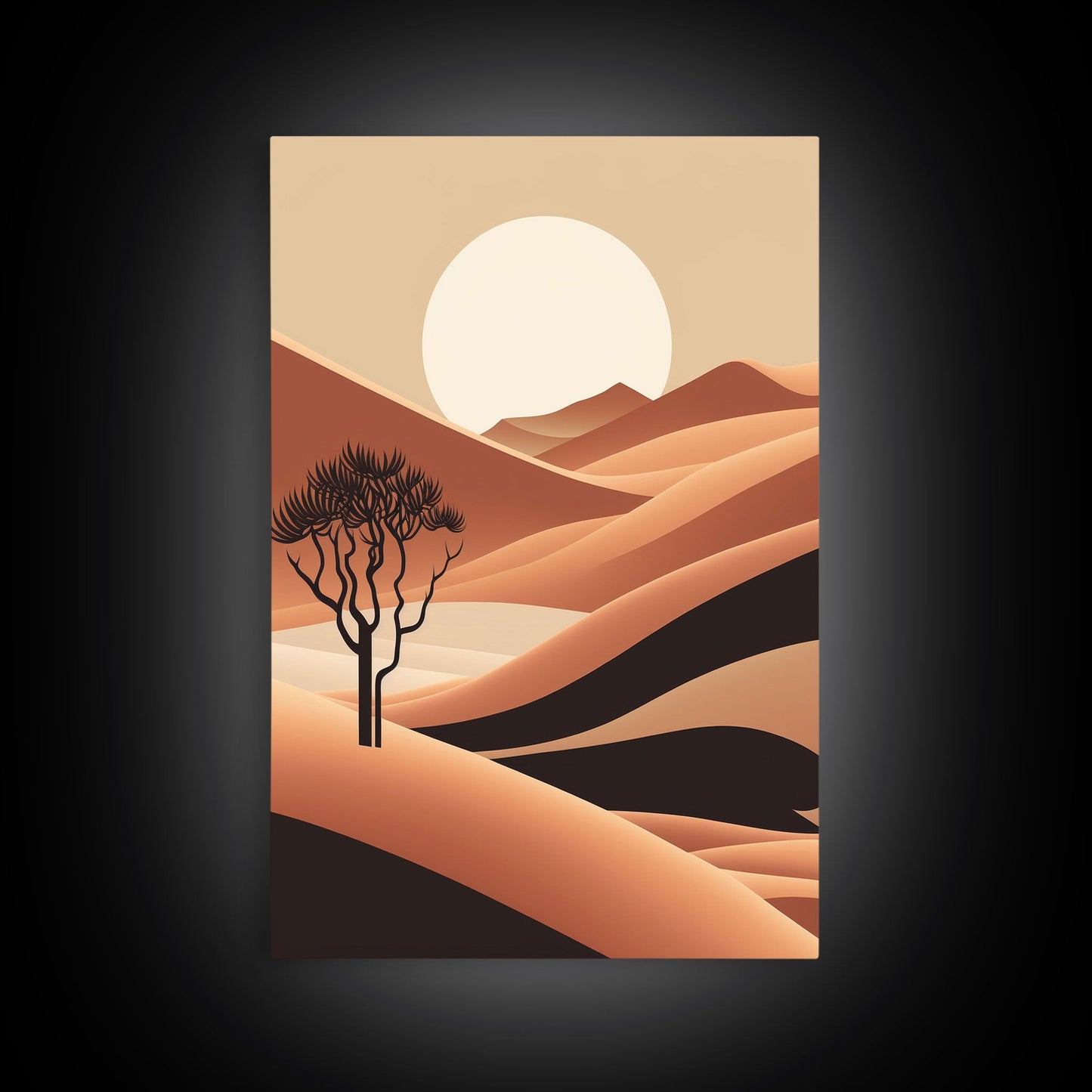 Set of 3 Desert Canvas Prints, Four Peaks Arizona Wall Art, 3 Piece Print Set, Arizona Desert, Boho Print, Modern Wall Art, Framed Canvas