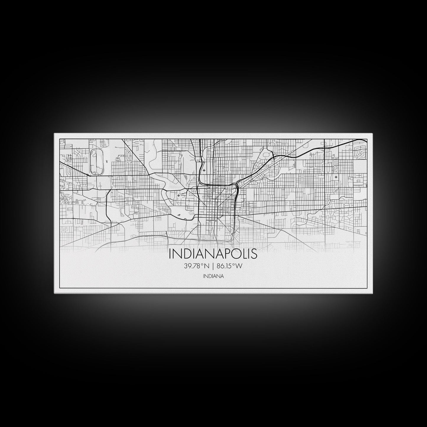 Indianapolis City Map, Indiana Map, Map Art, Modern Art, Wall Art, Canvas Art, Nursery Wall Art, College Dorm Décor, Couples Gift, Office