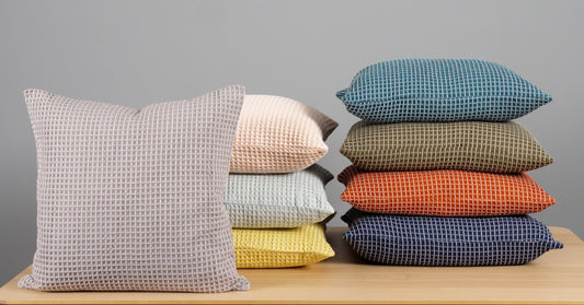 Contrast Waffle Decorative Pillow