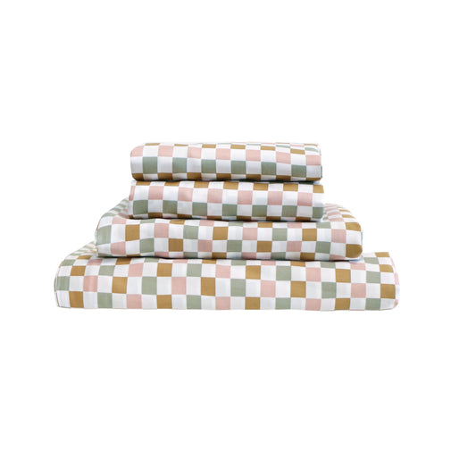 SHNUGGLE Bedding Set Colorful Checker