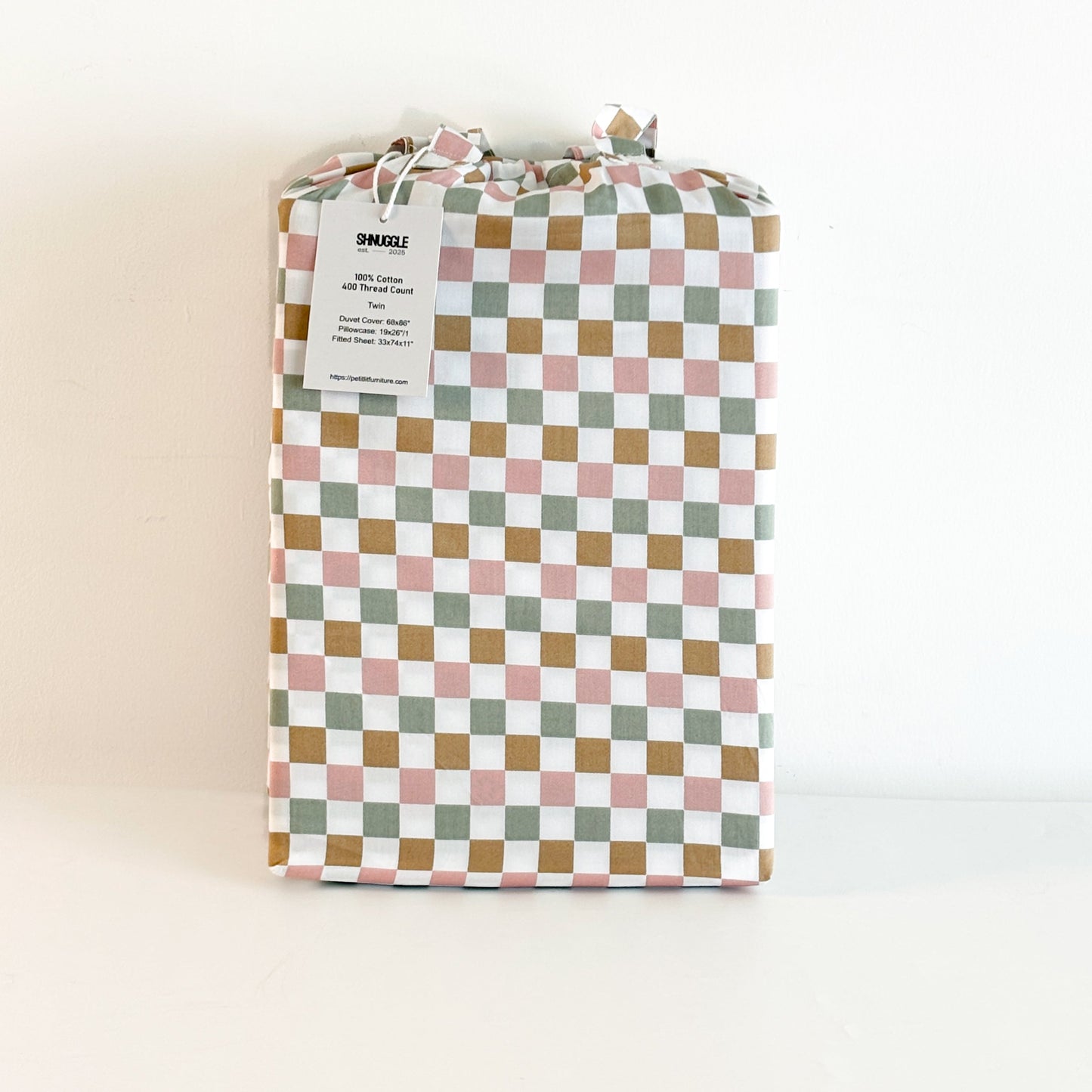 SHNUGGLE Bedding Set Colorful Checker