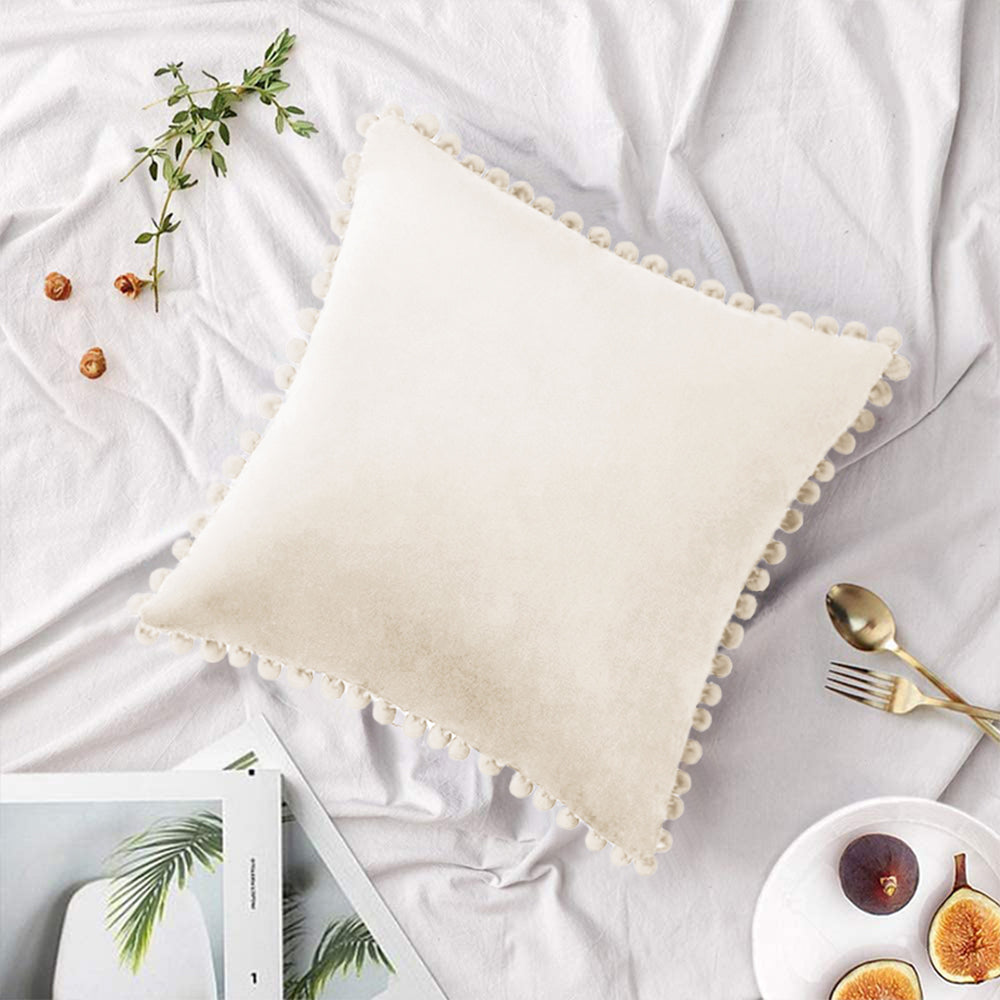 [IN-1X172-3 D-Green] Square Velvet Throw Pillow cover and Insert size 20"x20"