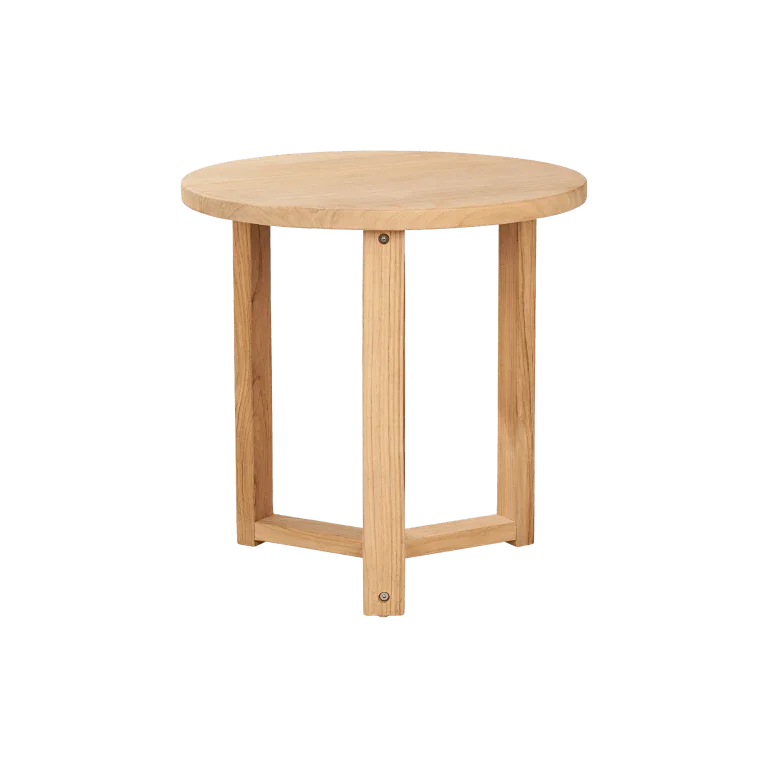 Cross Legs Nesting Teak Patio Side Table
