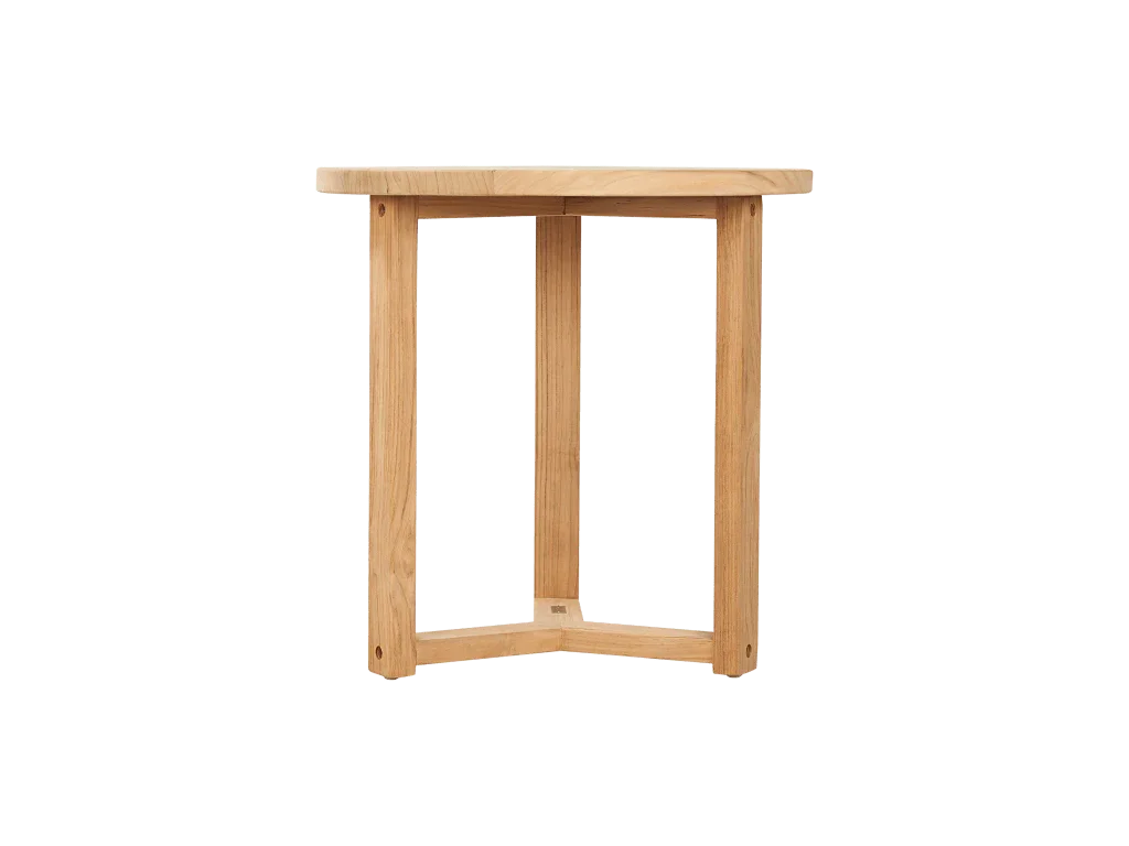 Cross Legs Nesting Teak Patio Side Table